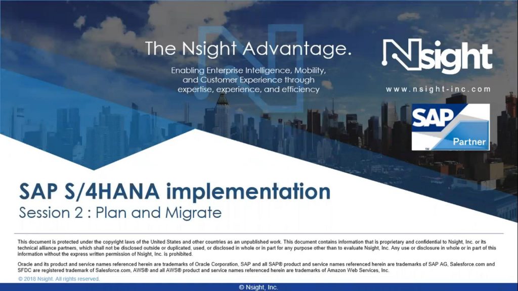 Watch Webinar To Understand From Nsight Experts On SAP S/4HANA ...